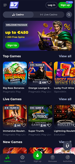 b7casino games